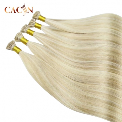 Wholesale Top Quality 12a Blonde I Tips Human Virgin Hair Extension Russian Blonde Human Hair Itips