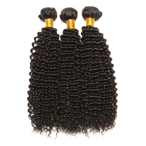 Kinky Curly Human Hair Weft 3PCS Lot Human Hair Extensions Curly Hair Bundles With Healthy Hair End