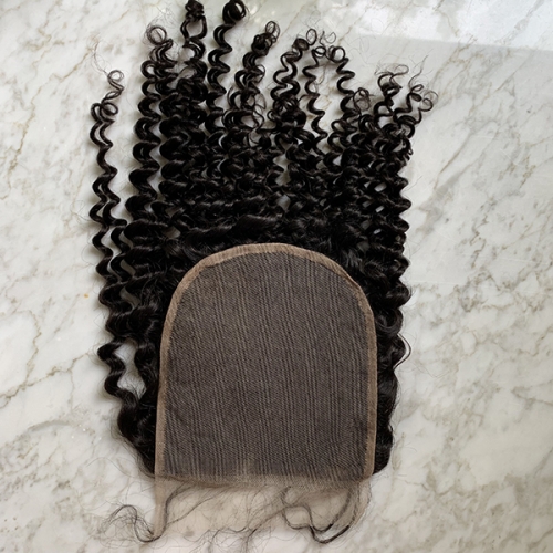 Transaprent Lace Closure 6x6 Kinky Culry Human Hair Closure Pre Plucked Hairline With Baby Hair