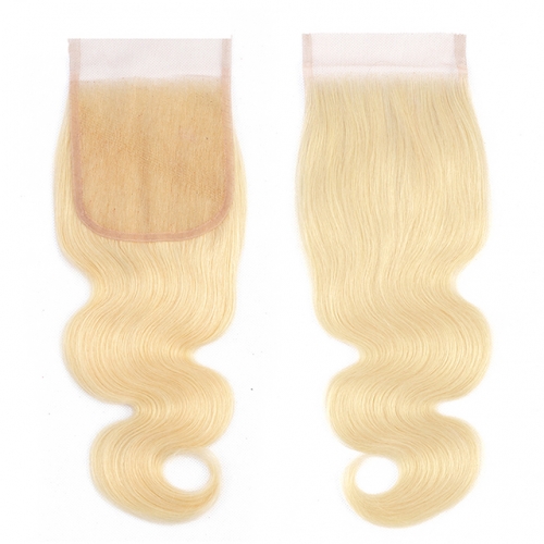 Body Wave 613 Lace Closure 5x5  Human Hair Blonde Lace Front Closure Pre Plucked Body Wave Blonde Lace Closure With Baby Hair