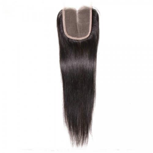 Transaprent Lace Straight Lace Closure 4X4 Human Hair Lace Front Closure With Baby Hair Straight Human Hair Closures