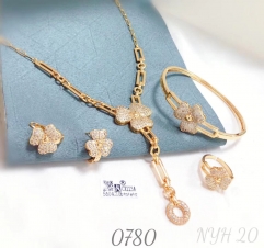 Elegant gold-plated flower wedding gift jewelry set - a hot seller Elegant gold-plated flower wedding gift jewelry set - a hot seller