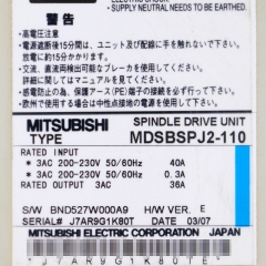MDS-B-SPJ2-110 Mitsubshi Electric Spindle Drive Unit used 90% new condition in stock
