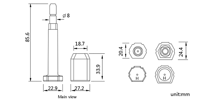 super seal one-time tamper proof shipping bolt seal for post anchor plastic