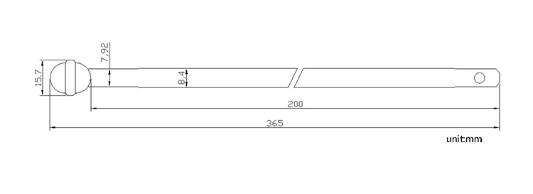 ISO17712 frid metal strap seal for laser seal lock