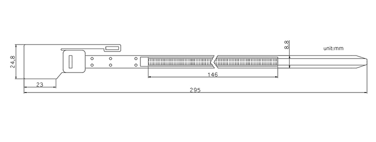 Self locking  dustproof pull tight the plastic safety lock seal