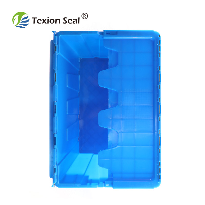 TXTB-006倉庫プラスチック収納ビン蓋付きプラスチックトートボックス