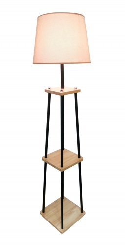 Wooden floor lamp, FL-9107-ORW,E27.Max 40W