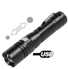 LED Rechargeable Flashlight, 300lm