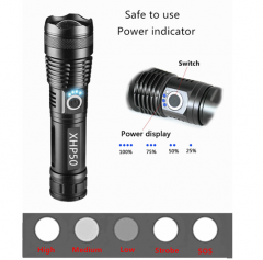 10W LED Rechargeable flashlight, 1000lm