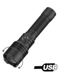 Rechargeable LED flashlight, 2000lm