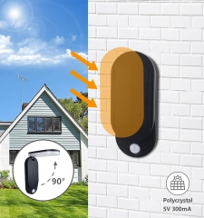 Solar sensing wall lamp, 560Lm