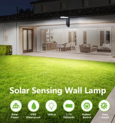 Solar sensing wall lamp, 560Lm