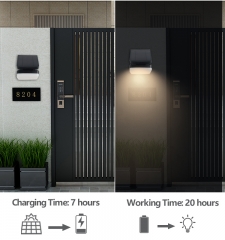 Solar sensing wall lamp, 300Lm