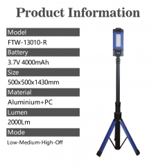Rechargeable LED Work Light, 2000lm