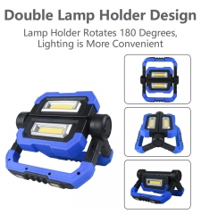 2*5W Rechargeable LED Work Light, 900Lm