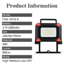 Rechargeable LED Work Light, 800Lm
