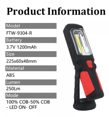 Rechargeable LED Work Light, 250Lm