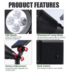 Solar garden light, 200Lm