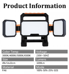 40W LED Work Light, 3200Lm