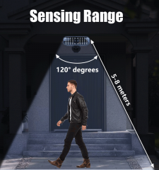 Solar sensing wall lamp, 320Lm