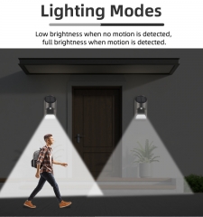 Solar sensing wall lamp, 150Lm