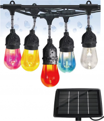 S14 Sagging light string, 10 bulbs+1 RGB