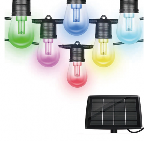 S14 flat light string, 10 bulbs+1 RGB