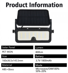 Solar sensing wall lamp, 800Lumen