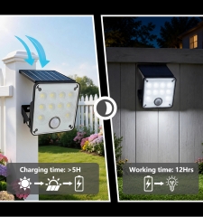 Solar sensing wall lamp, 400Lm