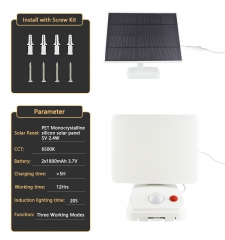 Solar sensing wall lamp, 1200Lm