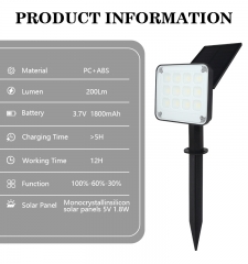 Solar spike light, 200Lm