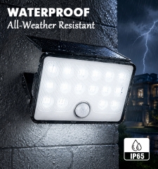 Solar sensing wall lamp, 600Lm