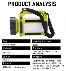 Rechargeable Search Light, 350lm