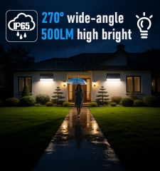 Solar sensing wall lamp, 500Lm