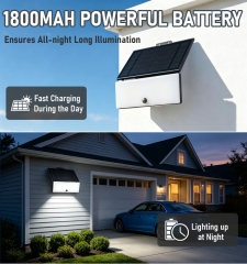 Solar sensing wall lamp, 1000Lumen