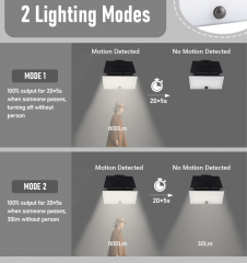 Solar sensing wall lamp, 1000Lumen