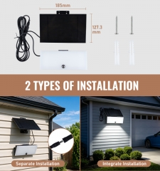 Solar sensing wall lamp, 1000Lumen