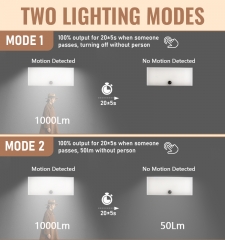 Solar sensing wall lamp, 1000Lumen