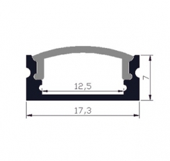 RL-1205 U-Shape 12.5mm*7mm LED Aluminum Profile