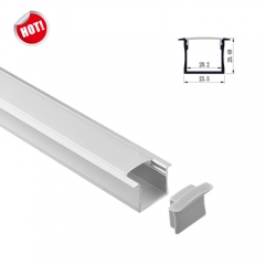 RL-2008 Recessed led aluminium profile for 20.2mm led strip