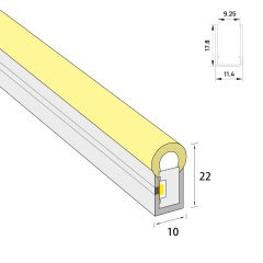 Profile for 10mm width Side View Flex Neon