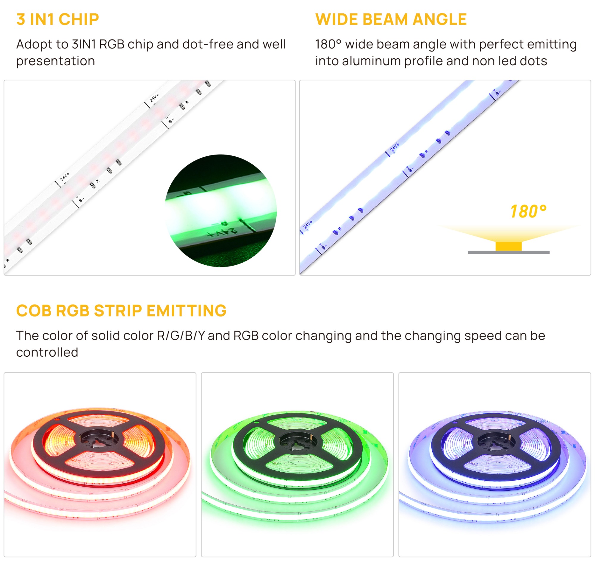 Cob Leds M Rgb Strip Rgb Rgbw Cob