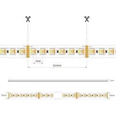 DC24V 5 in 1 96leds/m 5050 RGB+CCT LED Strip