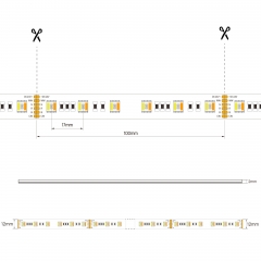 DC24V 5 in 1 60leds/m 5050 RGB+CCT LED Strip