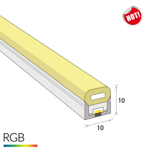 10x10mm Top View RGB Flex LED Neon