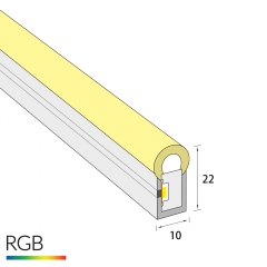 10x22mm DC24V 72leds/m Round RGB LED Flex Neon