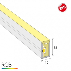 10x18mm DC24V 72leds/m Flat RGB LED Flex Neon