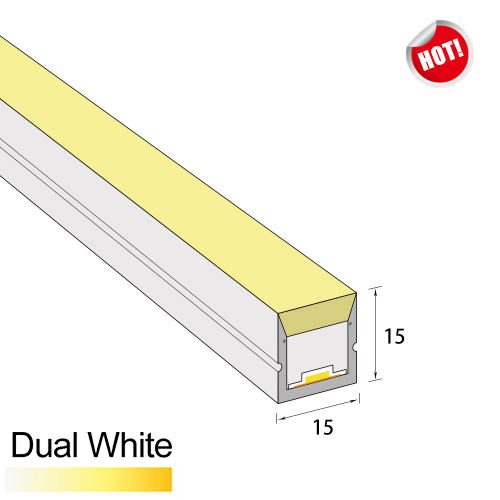 15x15mm DC24V Dual White Flex LED Neon Light