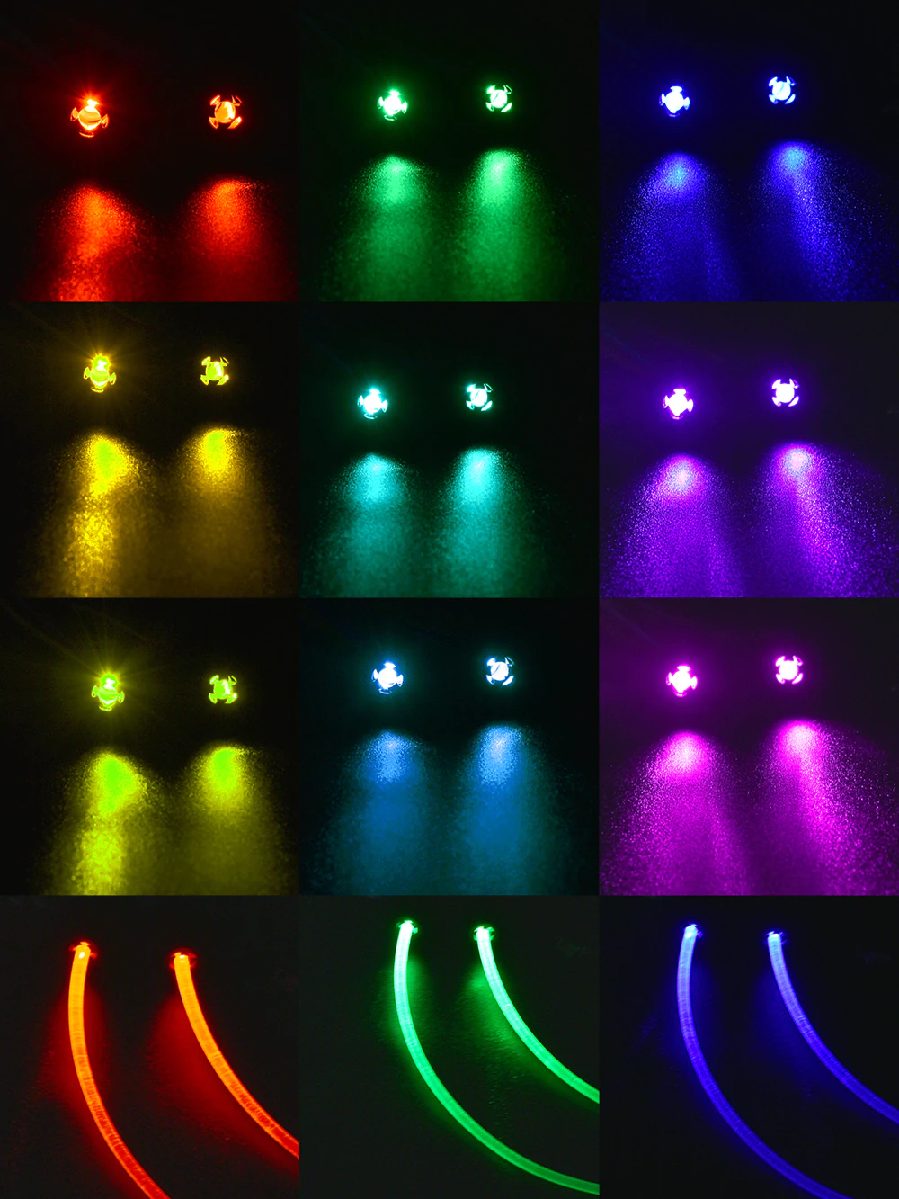 24key Remote RGB 2W DC12V Side Glow Fiber Optic light Source illuminator